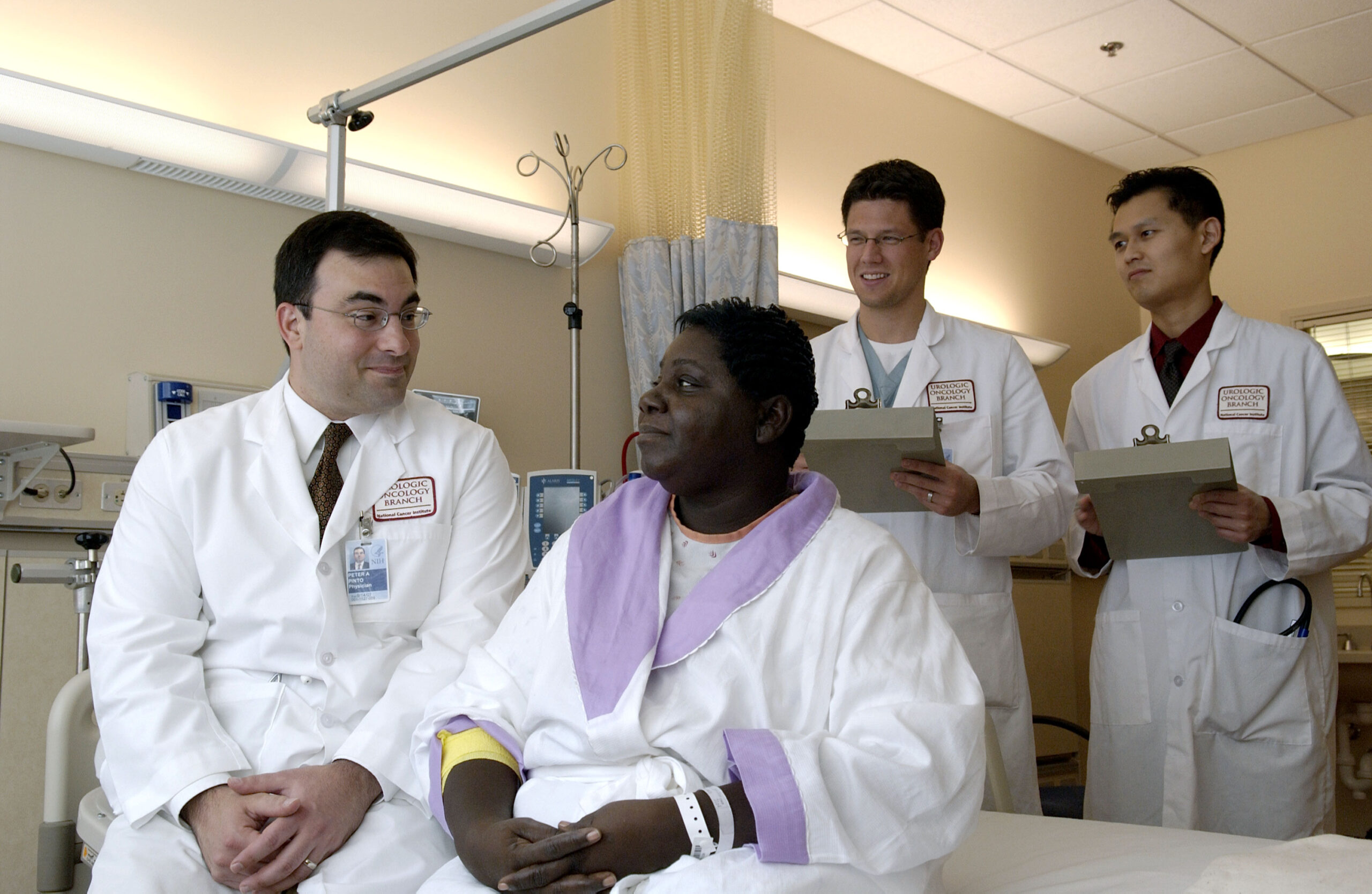 Doctor consulting with a patient during a hospital visit